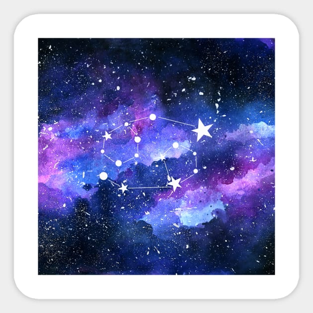 Galaxy Cancer Star Sign Sticker by KathrinLegg